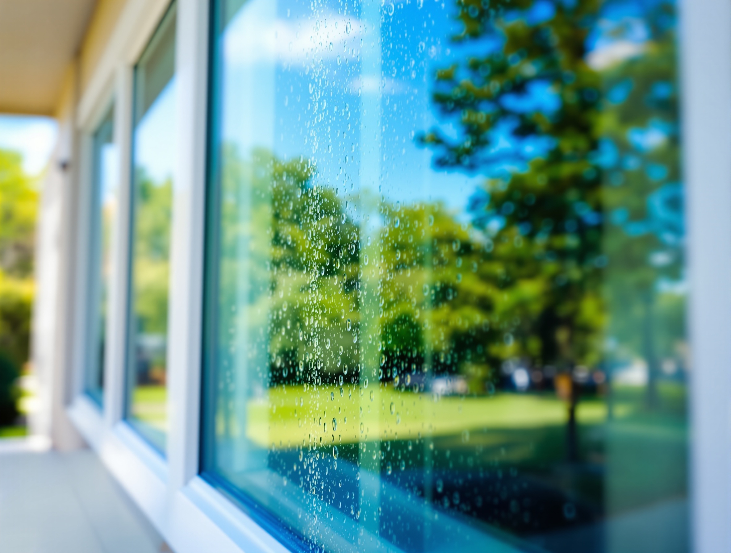 Sparkling clean residential windows after professional cleaning by Rent A Son in Pearland TX