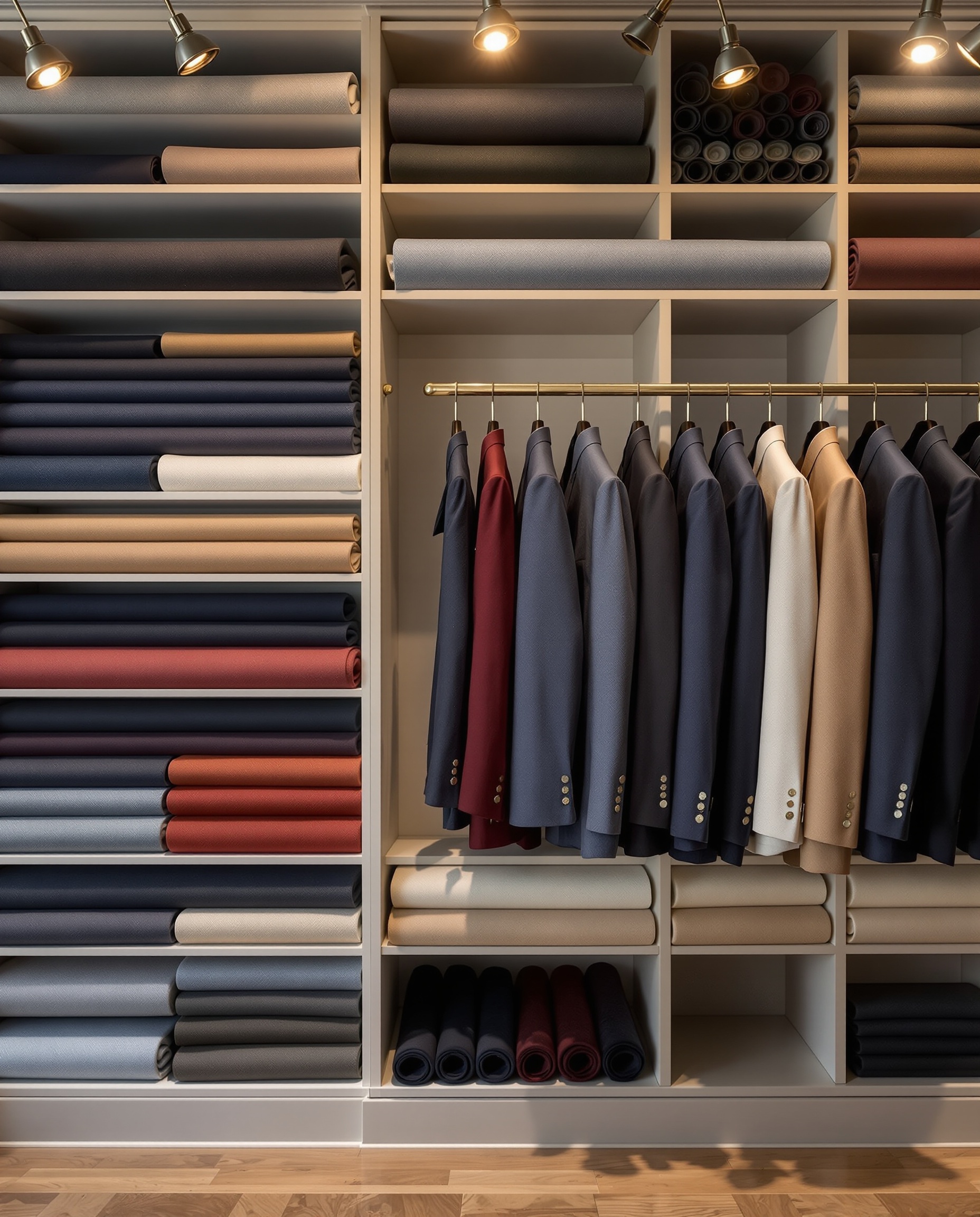 Custom Clothiers showroom interior — Wellesley MA