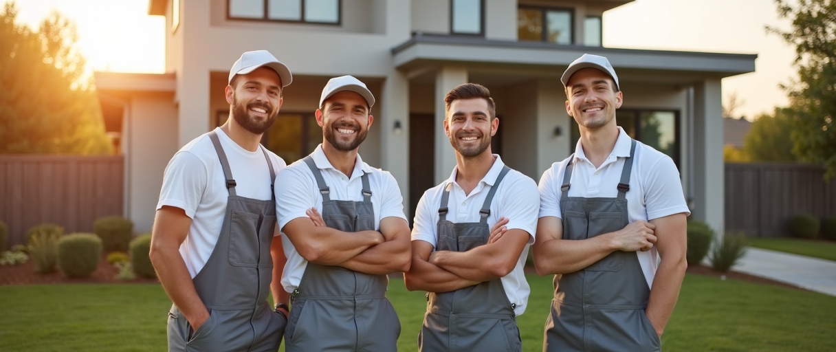 The Gold Construction professional painting crew