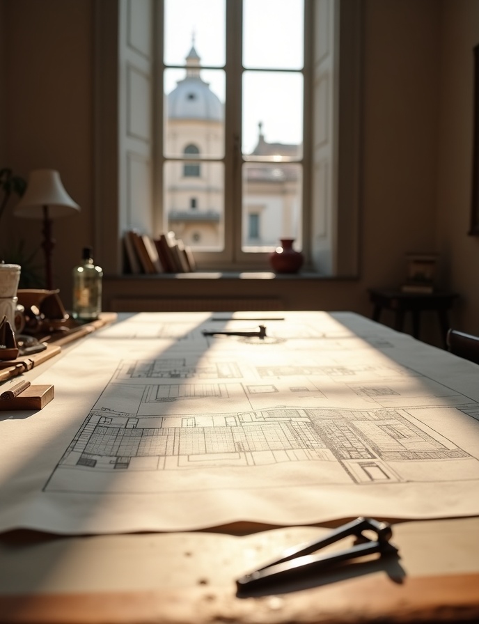 Tavolo da disegno architettonico