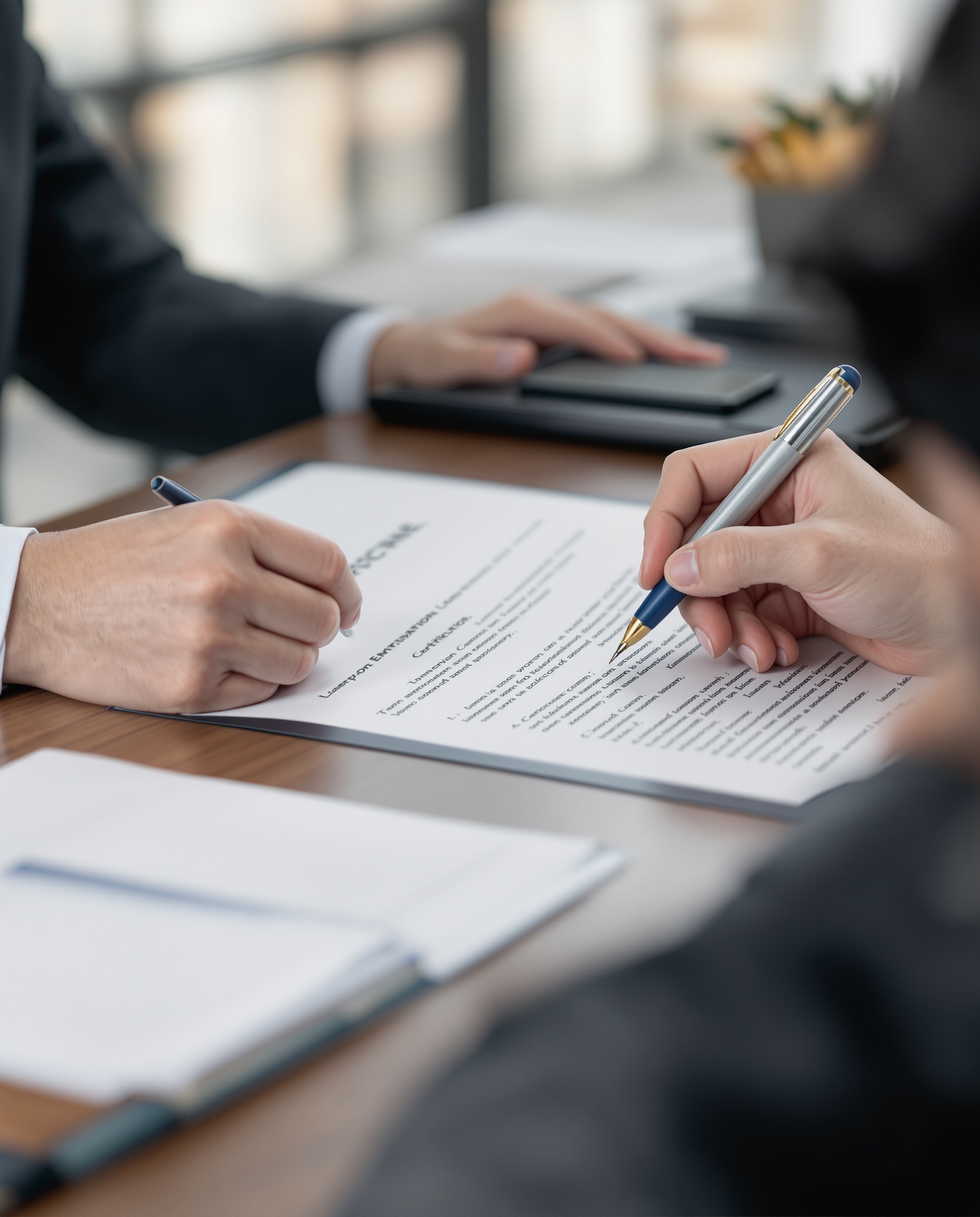 Tenant estoppel certificate signing and lease verification process