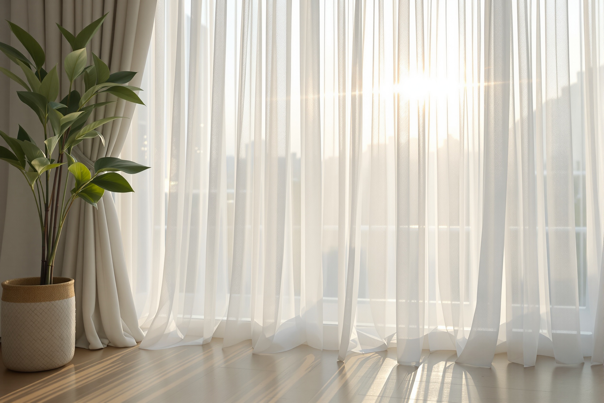 Cortinas limpas e elegantes