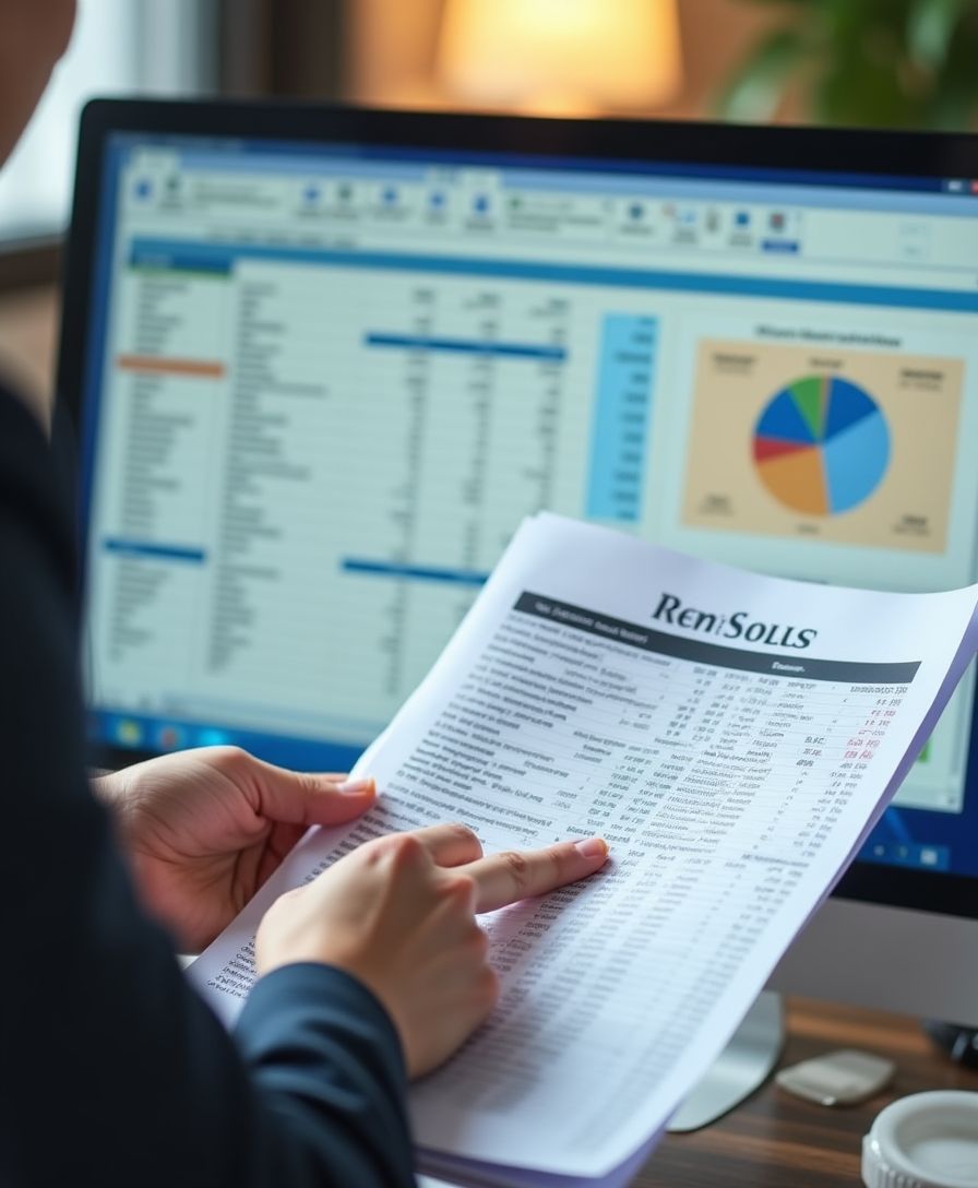 Rent roll documentation and financial records for apartment building sale