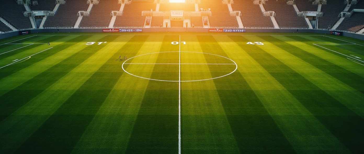 Football field aerial view