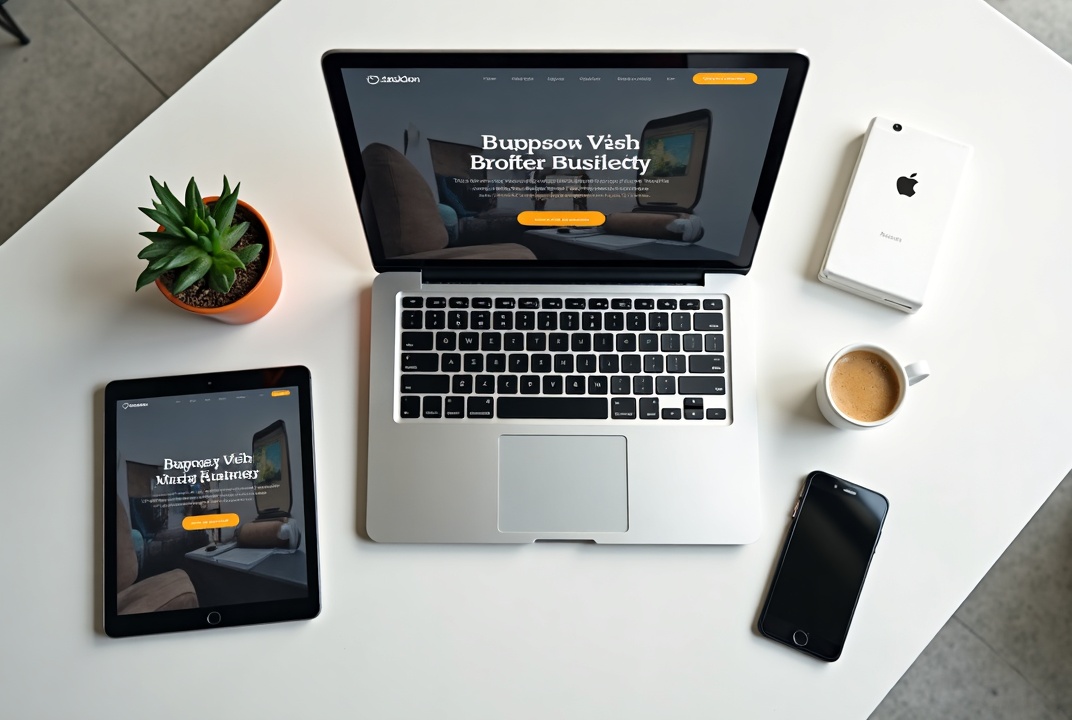 Multi-device website mockup showing AI-powered web design by NOCO AI Solutions