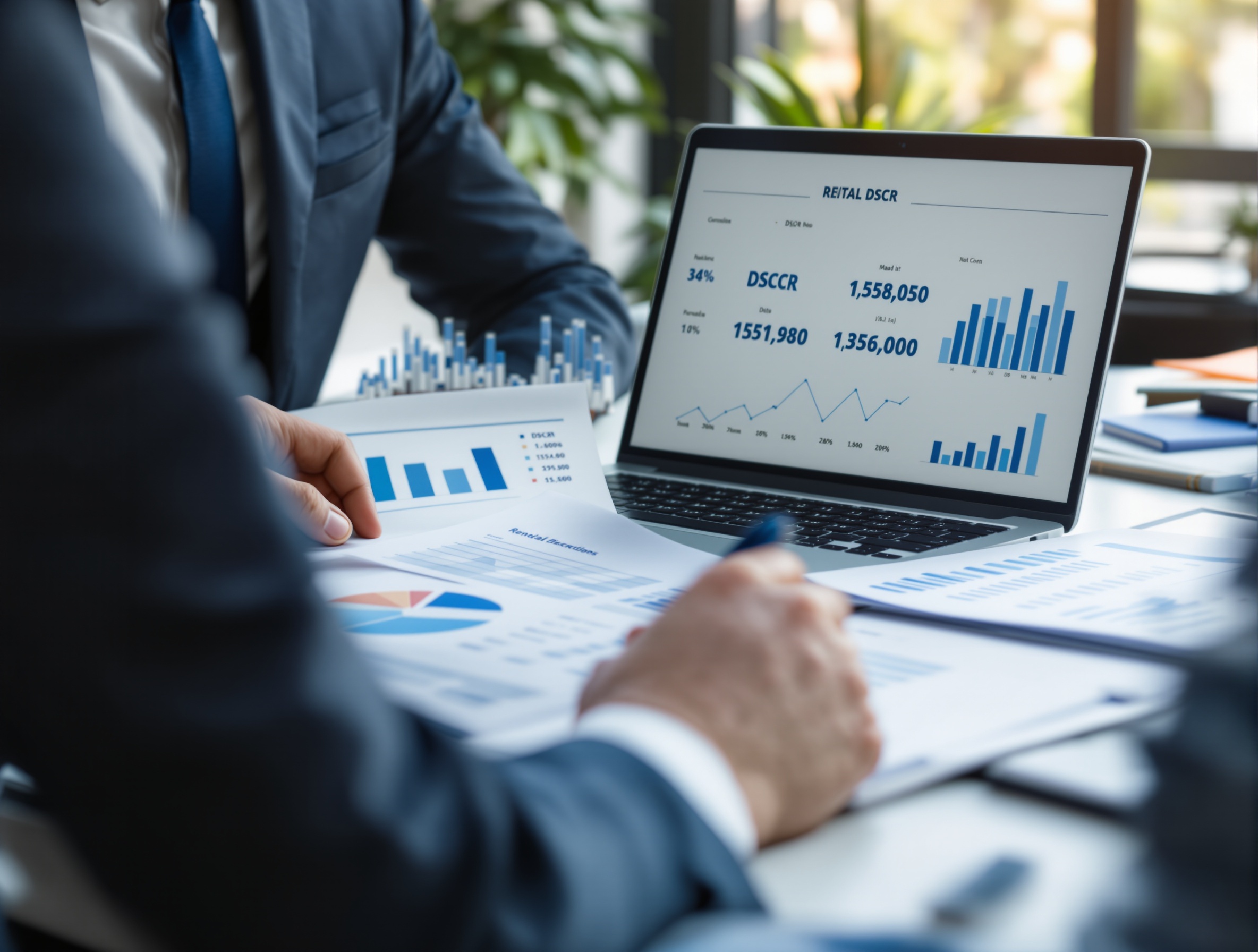 Real estate investor analyzing apartment investment