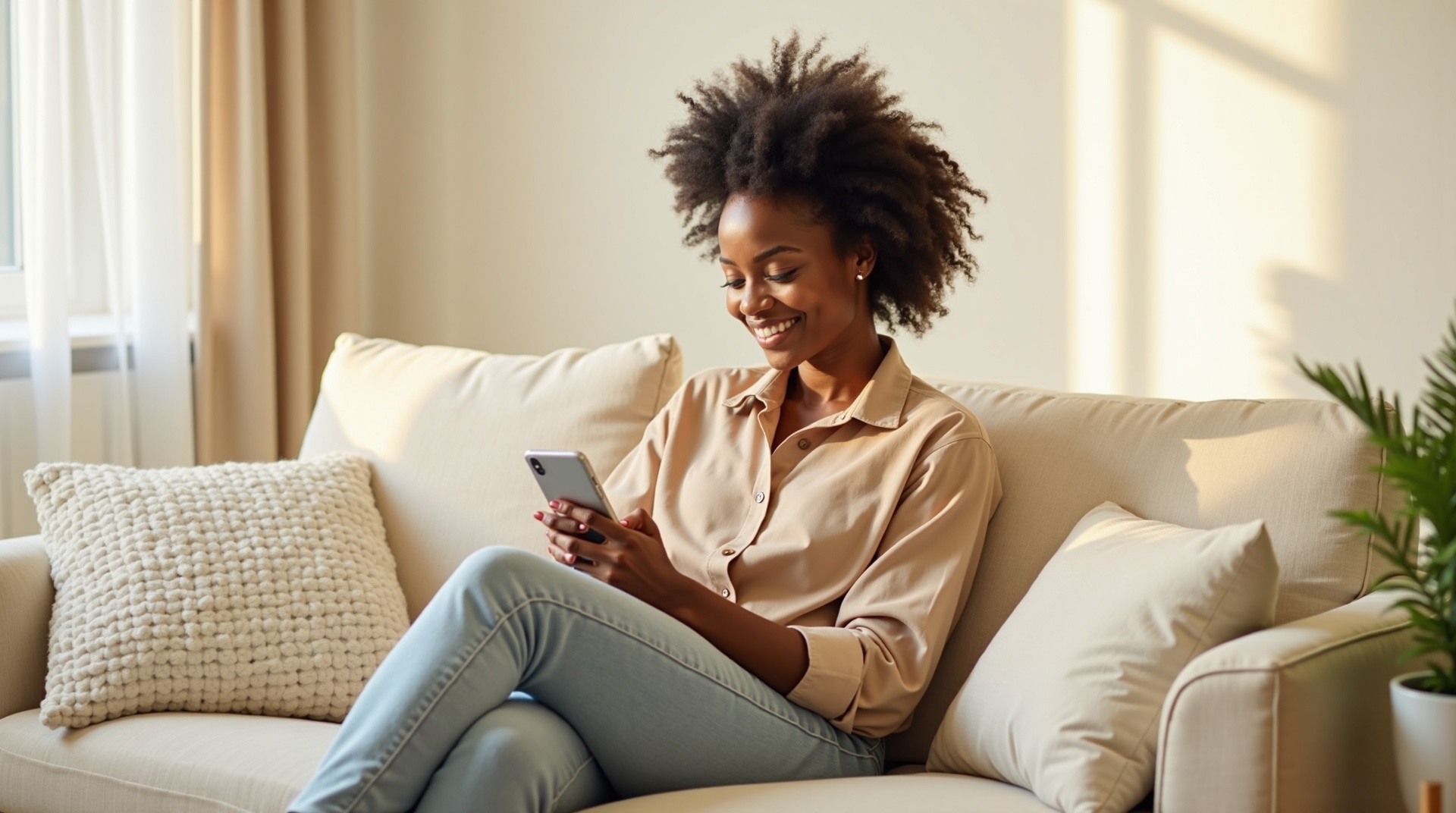 Woman managing finances on phone