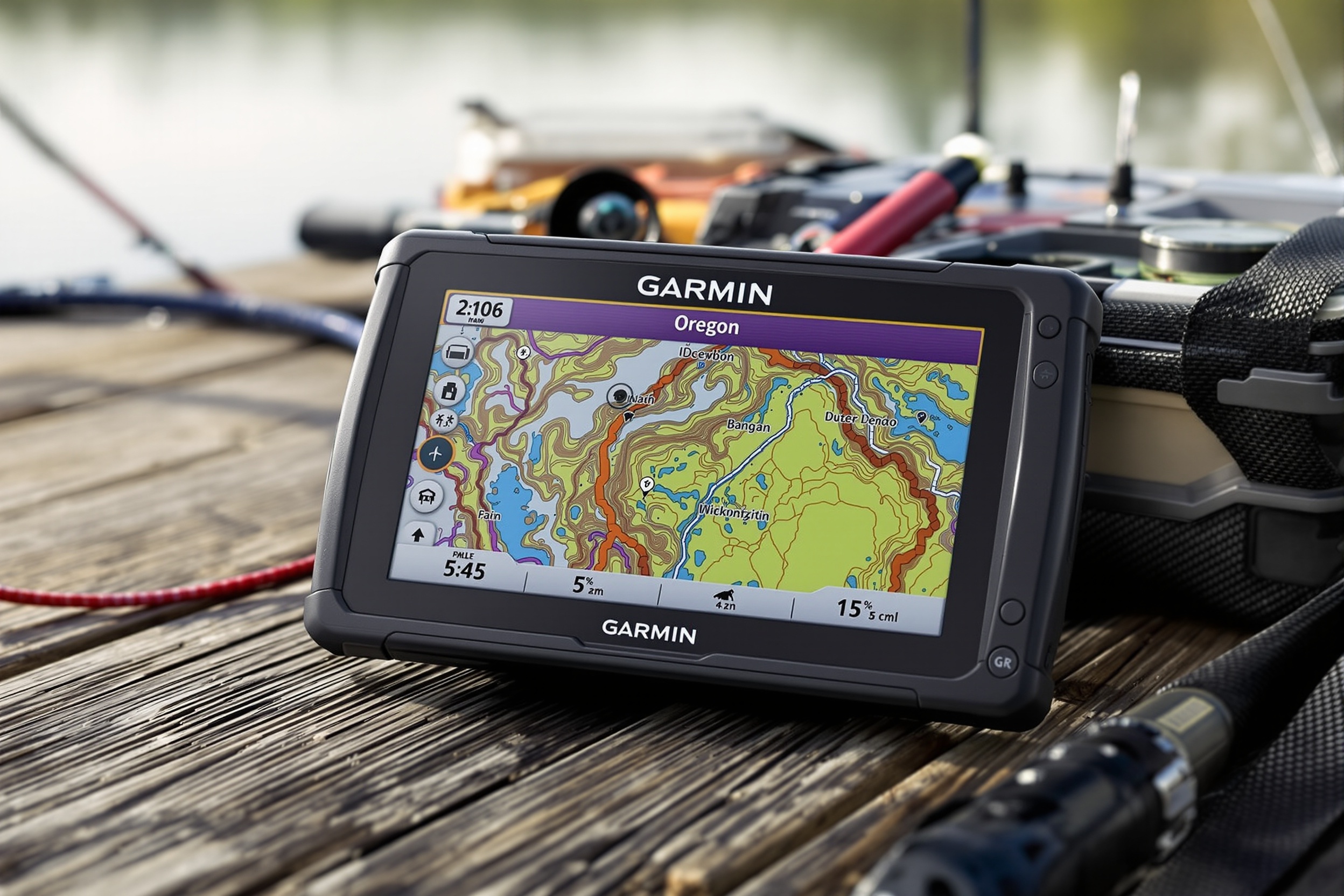 Garmin Oregon 700 handheld GPS for fishing