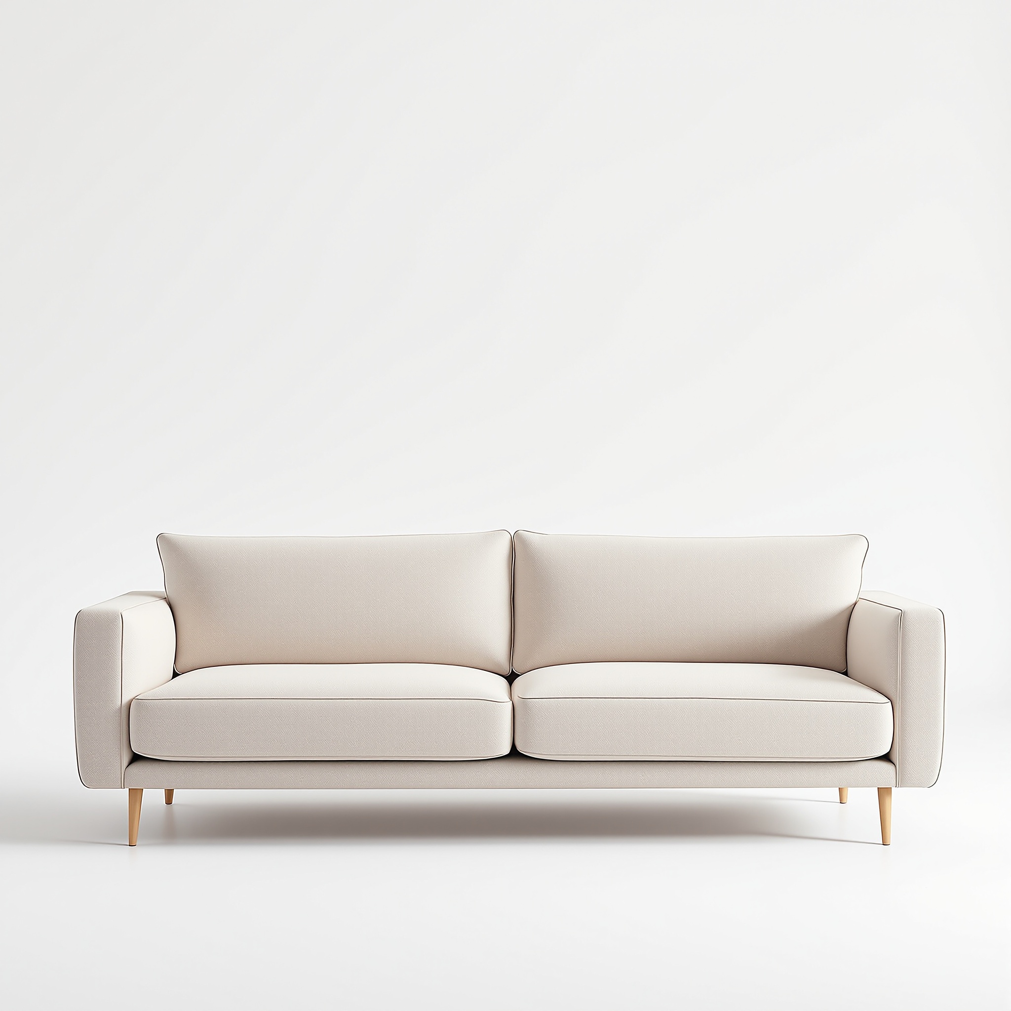 Compact Linen Sofa in Oat