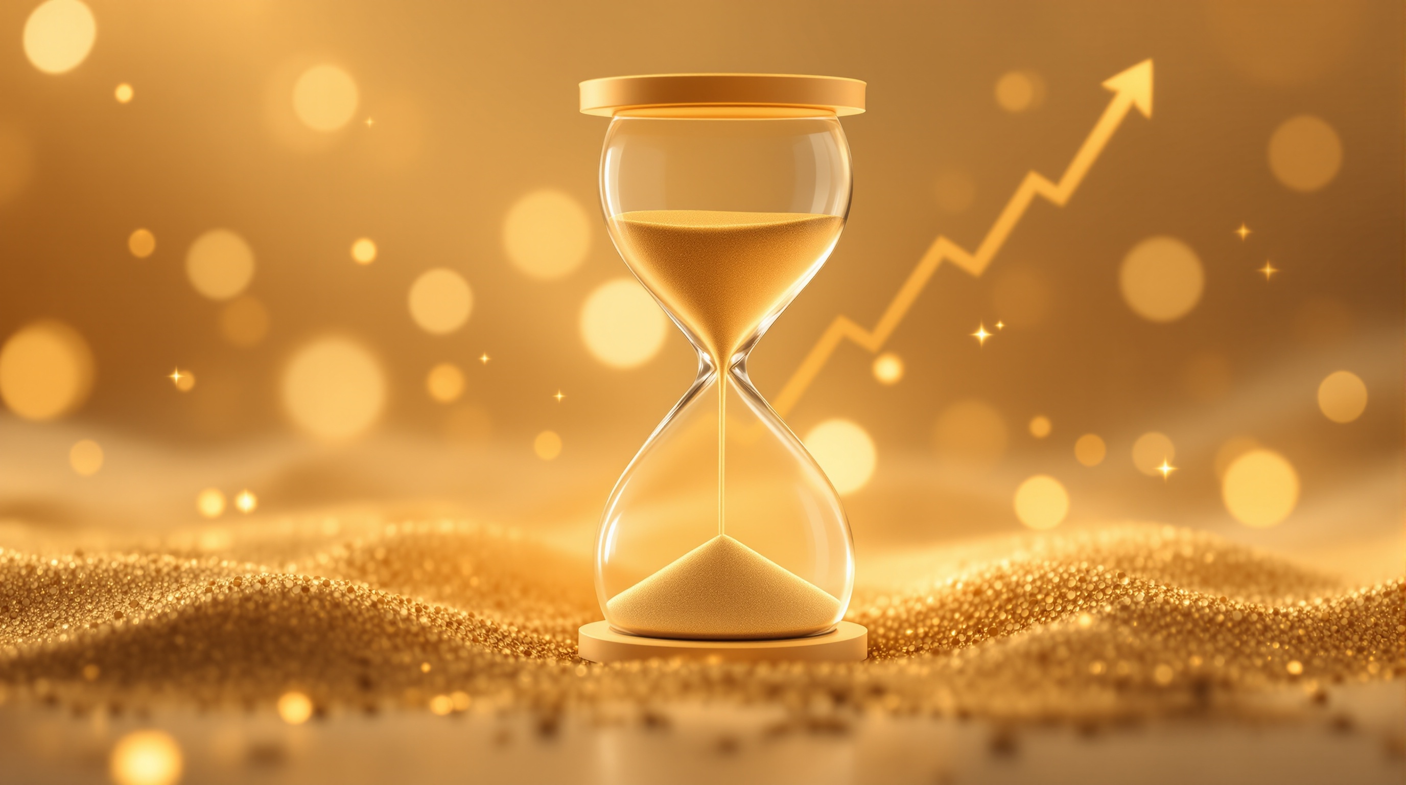 Elegant hourglass representing time and credit account longevity