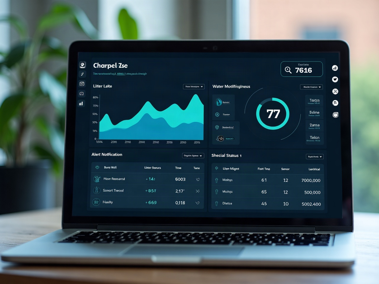 Dashboard de monitoramento de caixa d'água