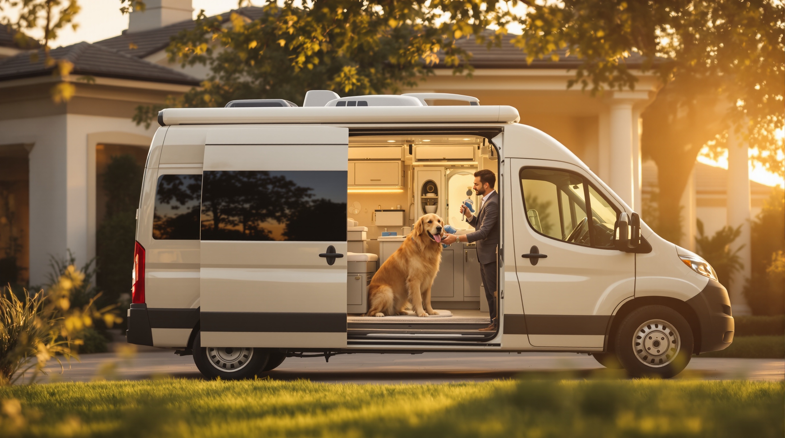 Luxury mobile pet grooming service in Orange County