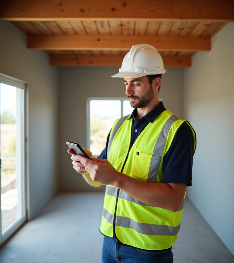 Tradie using job marketplace app
