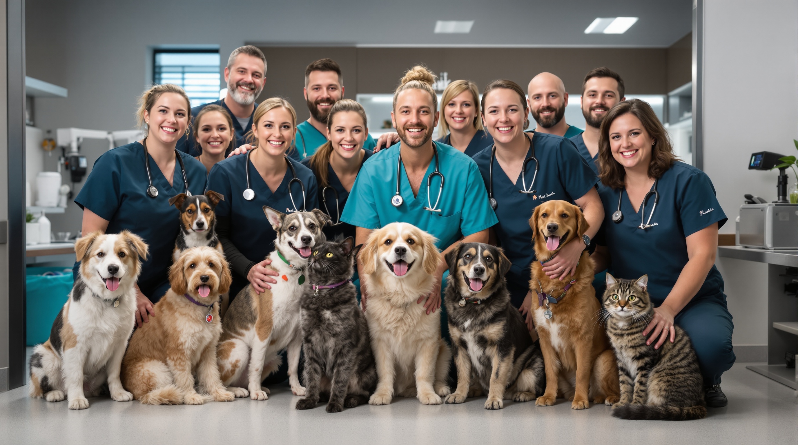 Successful veterinary team