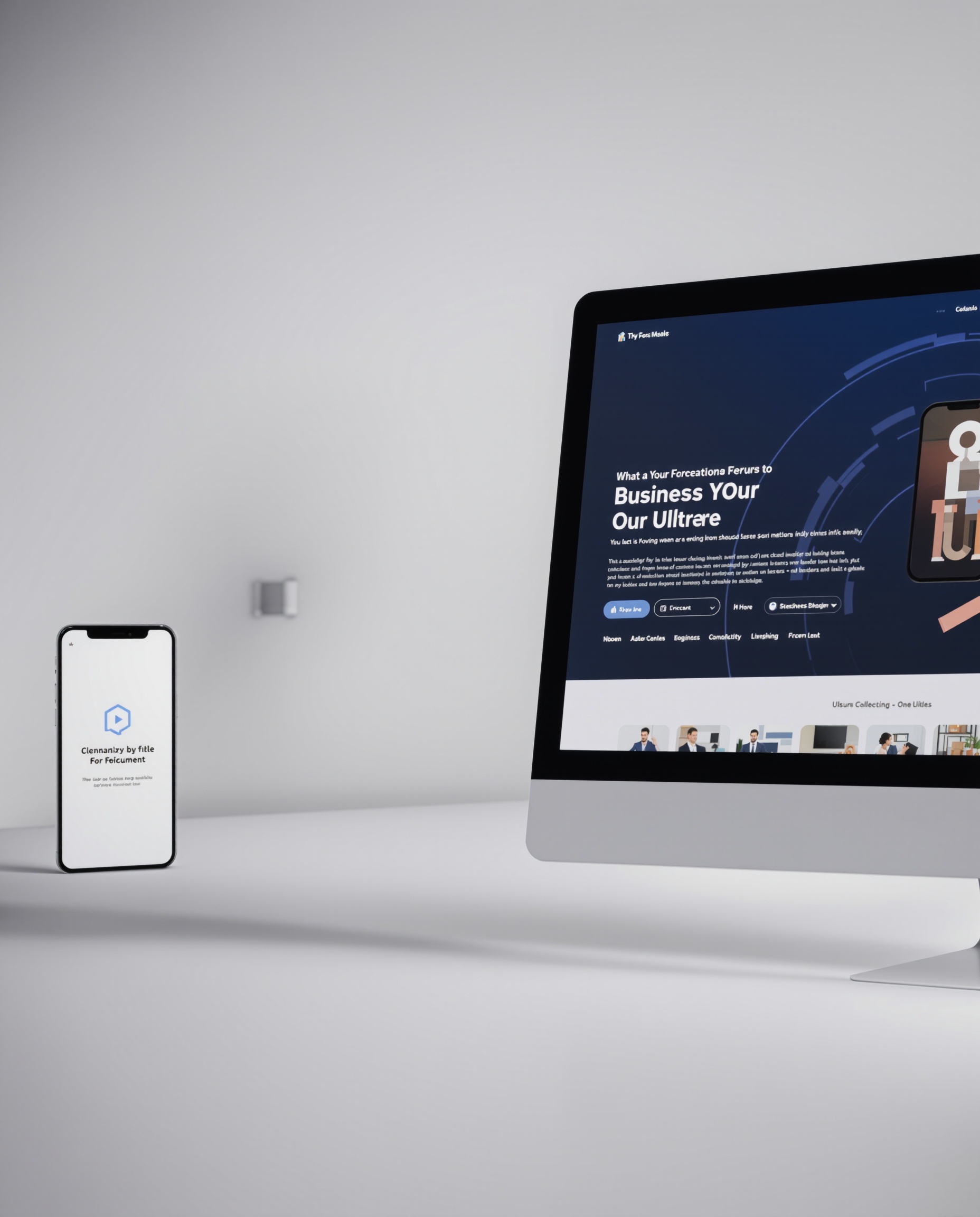 Professional Website Design Mockup - Desktop and Mobile