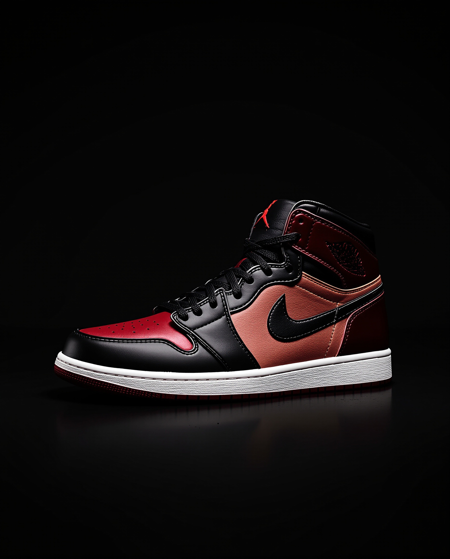 Illustration: Jordan 1 Retro High OG — Bred; not an actual order or QC photo