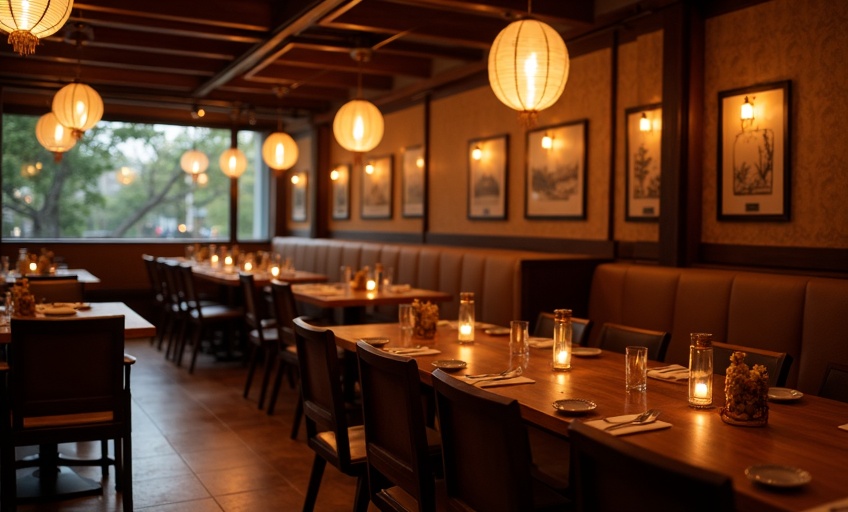 Interiér restaurace Duc Thinh