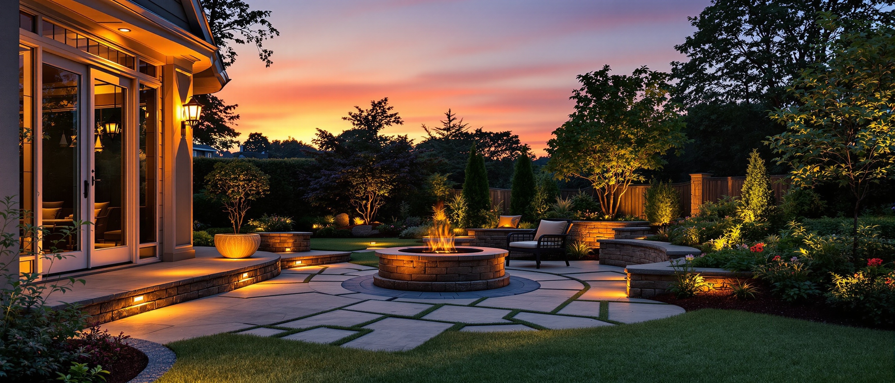 Beautiful landscaped outdoor space
