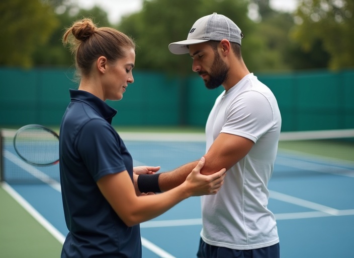 Tenis oyuncusu omuz ve dirsek fizyoterapisi - tenisçi dirseği tedavisi