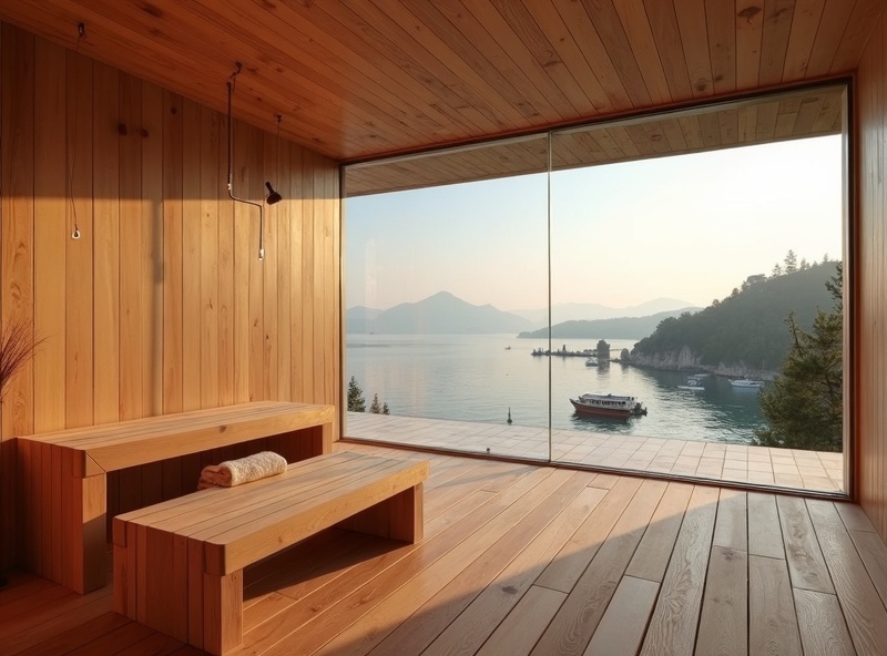 Boğaz Manzaralı Villa Saunası