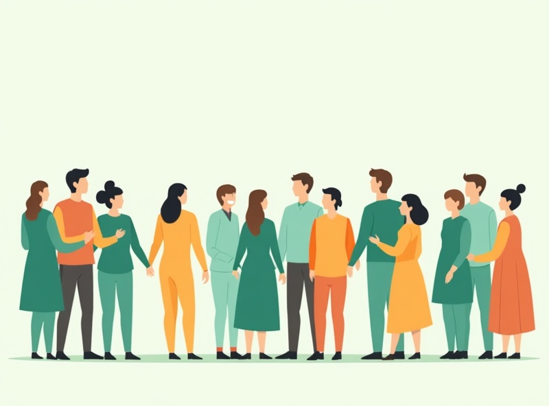 Volunteers collaborating in community