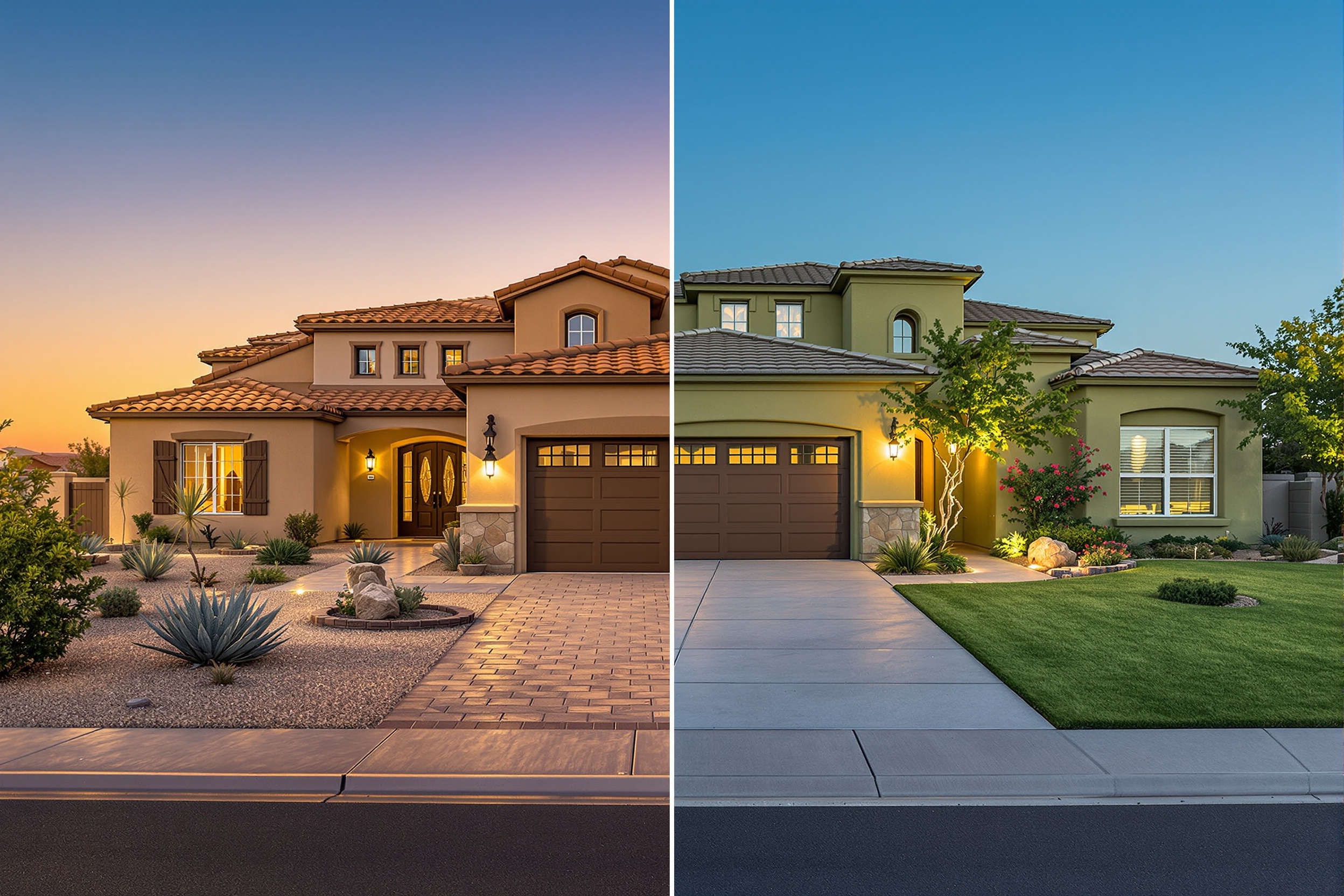 Two homes representing concurrent VA loans held by military family during PCS relocation