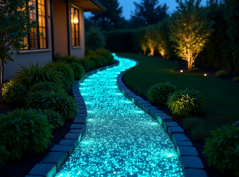 Illuminated Garden Pathway