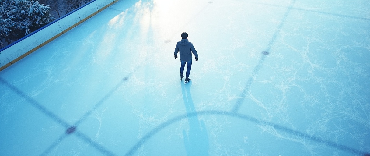 Ice rink aerial view