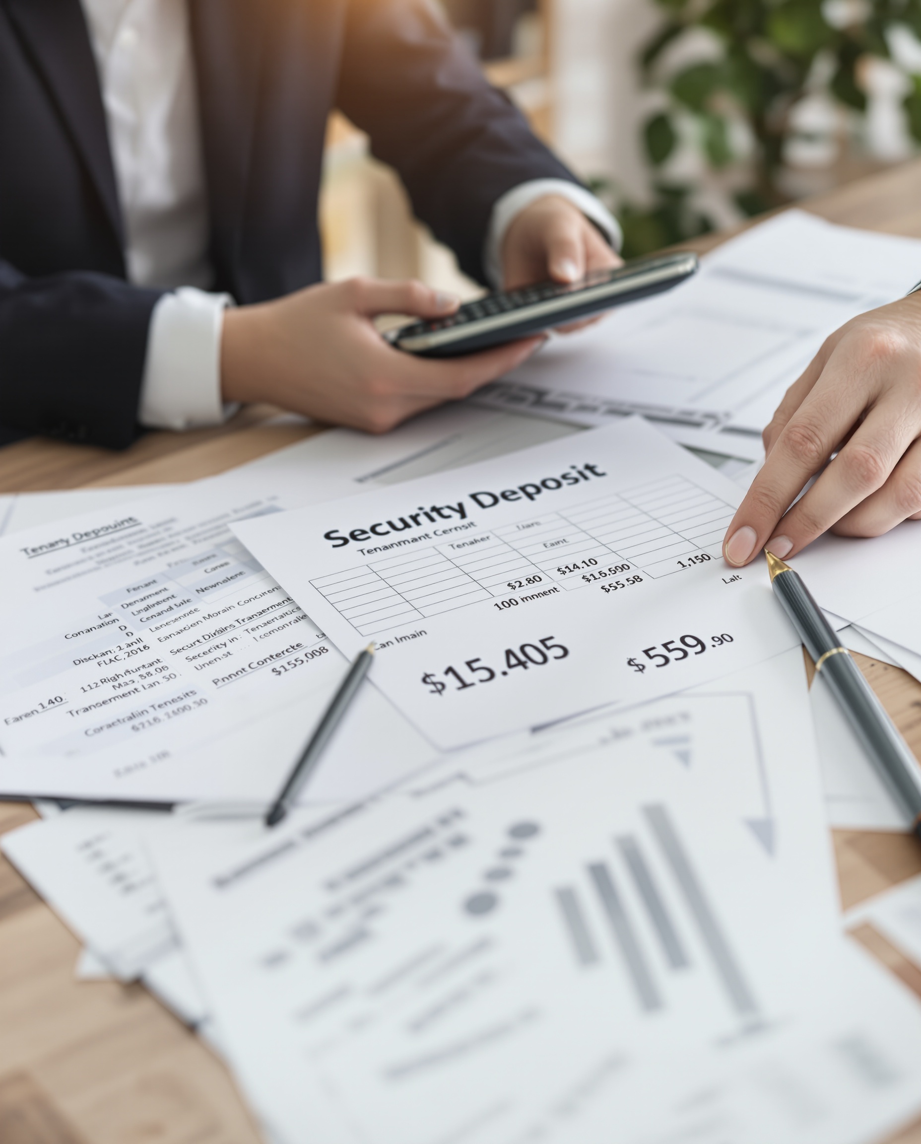 Security deposit transfer accounting and documentation for apartment building sale