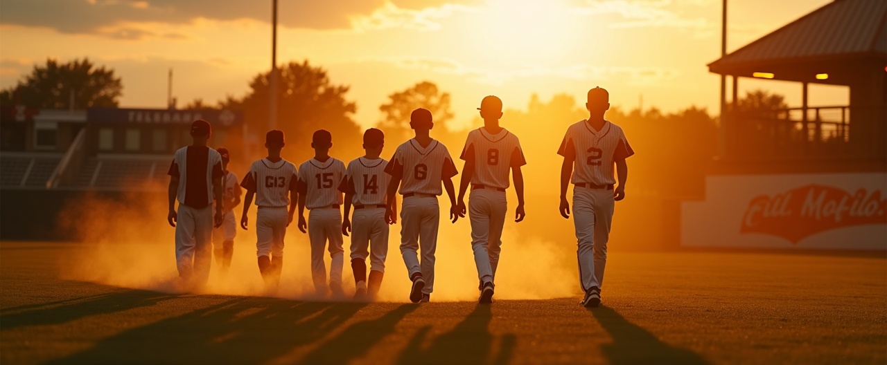 Team walking onto field