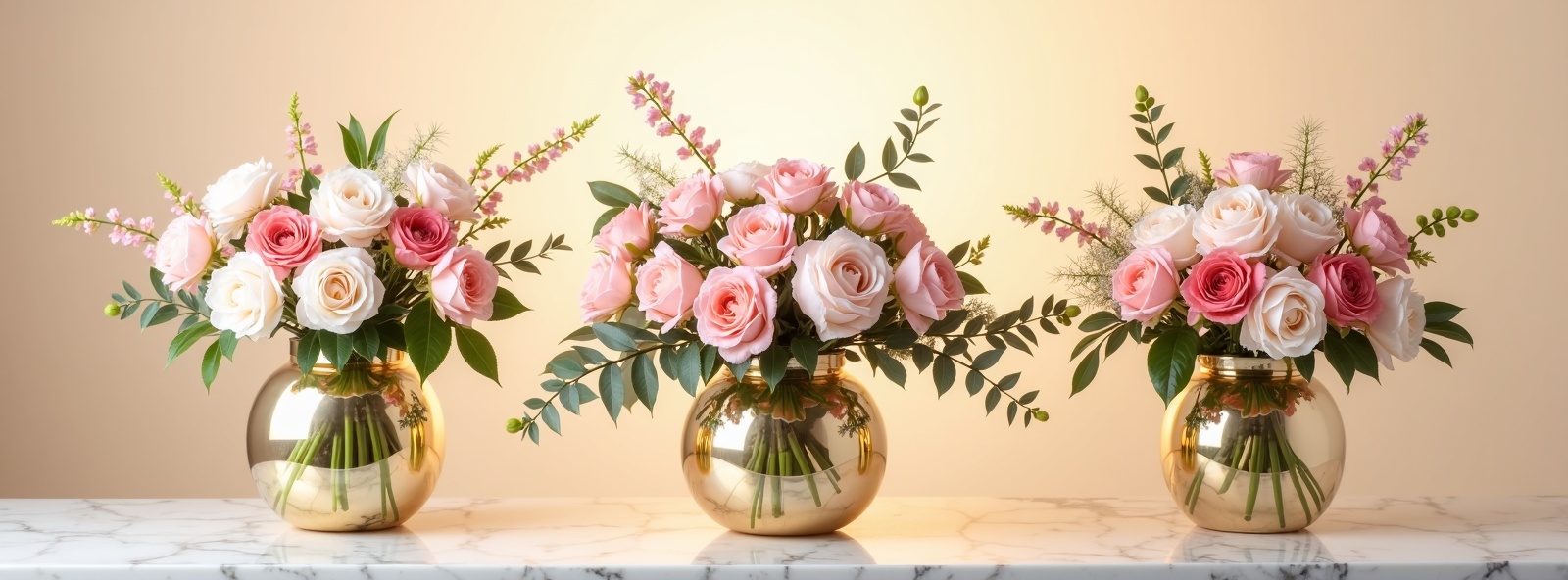 Vase Arrangements Melbourne — Fresh Flowers in Glass and Gold Vases