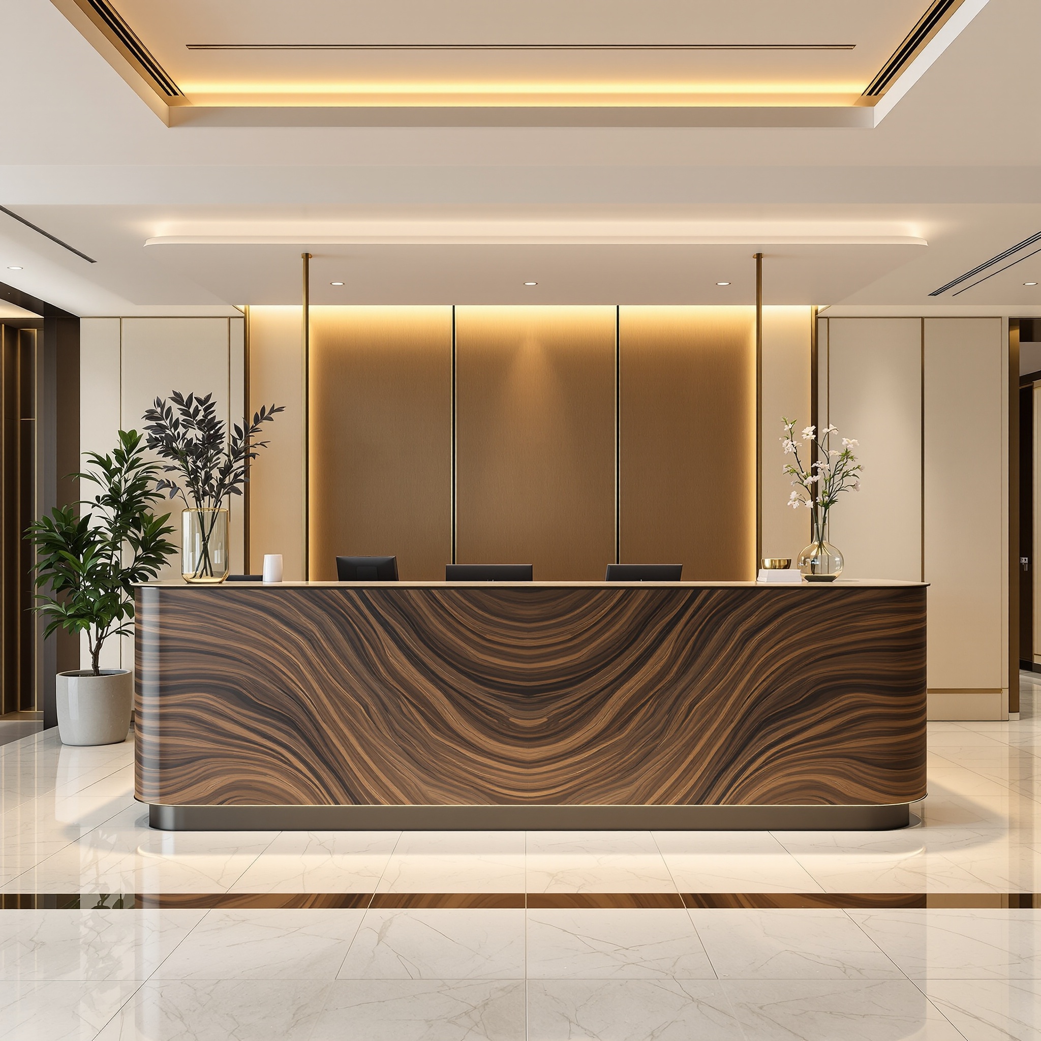 Gewerbefolierung Empfangsbereich Büro Praxis – JG Möbelfolierung