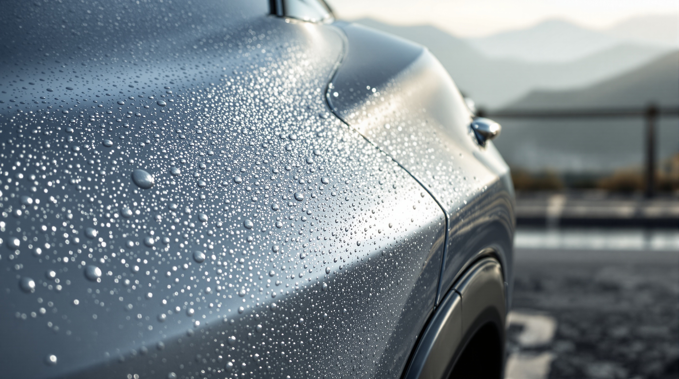 亀岡の霧と輝く愛車