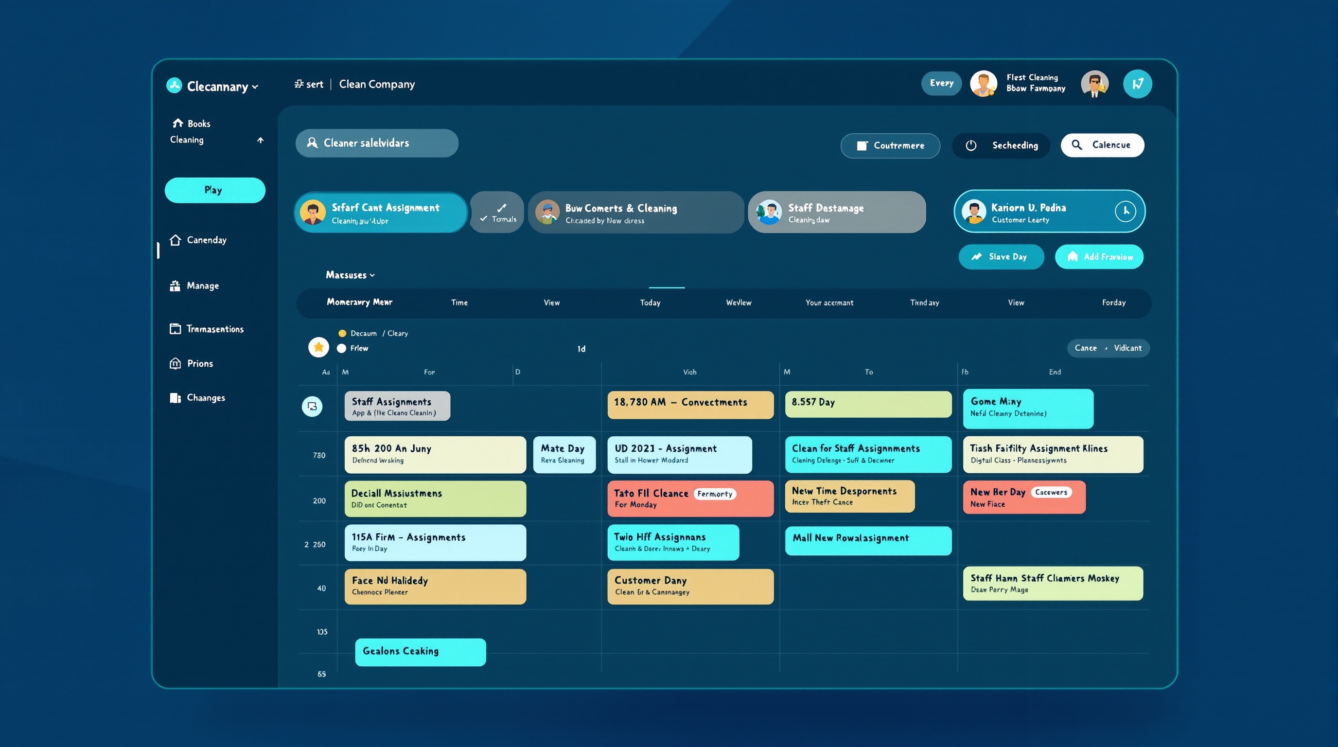 BookNManage Dashboard Interface
