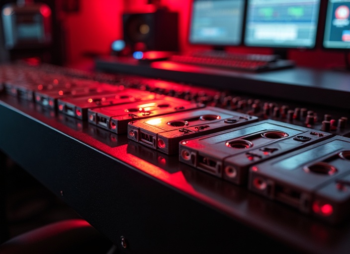 Professional cassette tape duplication machine — high-speed audio cassette duplication from WAV masters, cassette tape production facility Poland