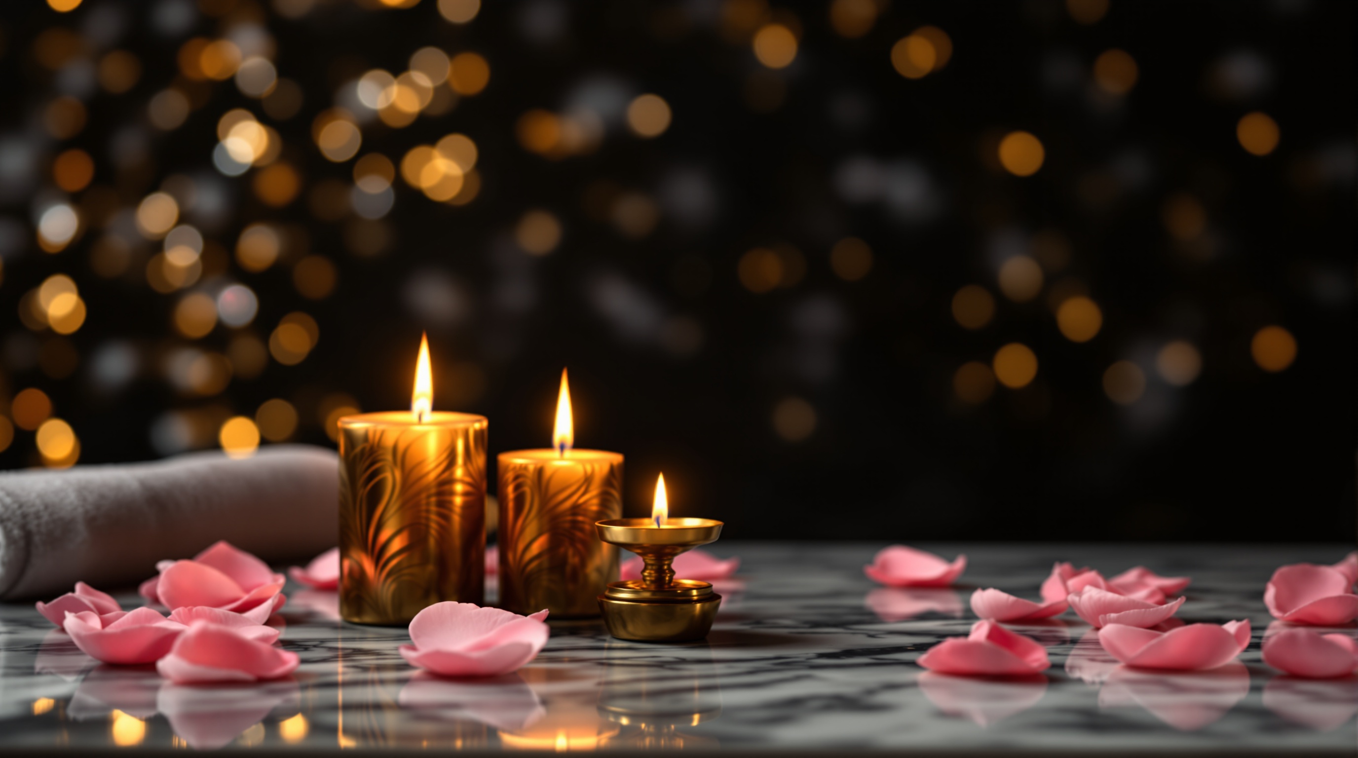 Spa de lujo con velas