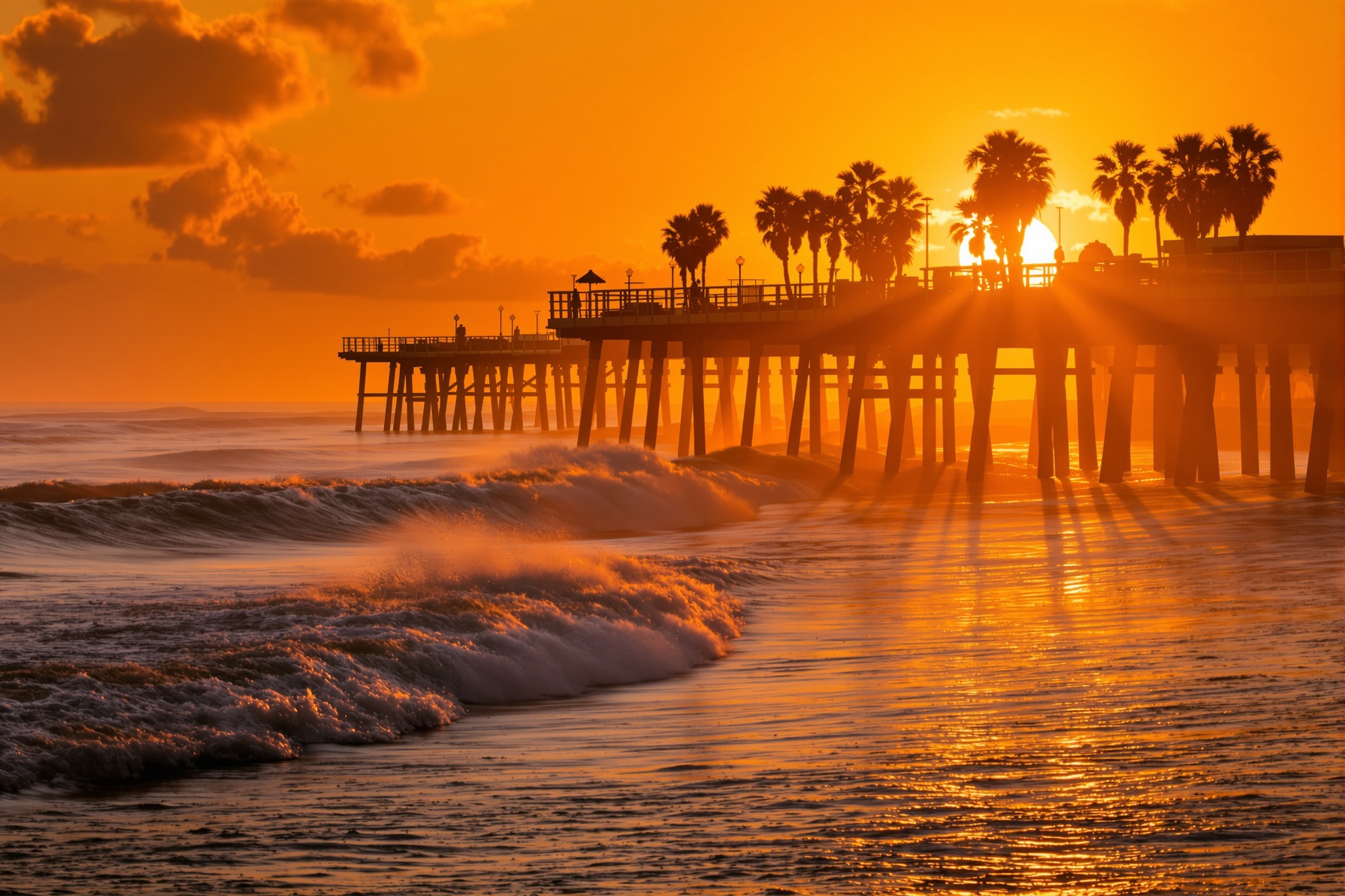 Sunrise at Huntington Beach near New Existence Recovery