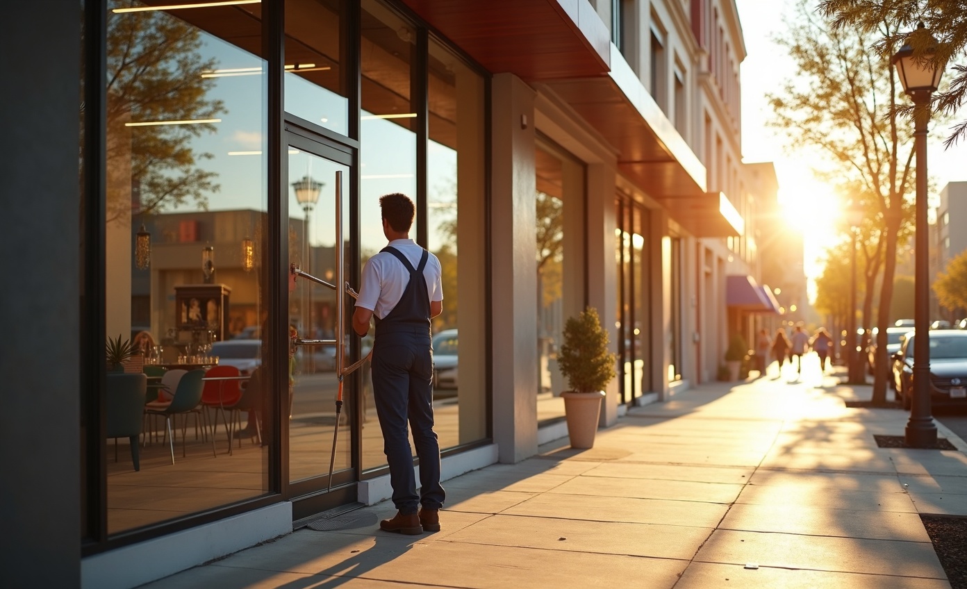 Commercial Window Cleaning Austin TX — storefront and office glass