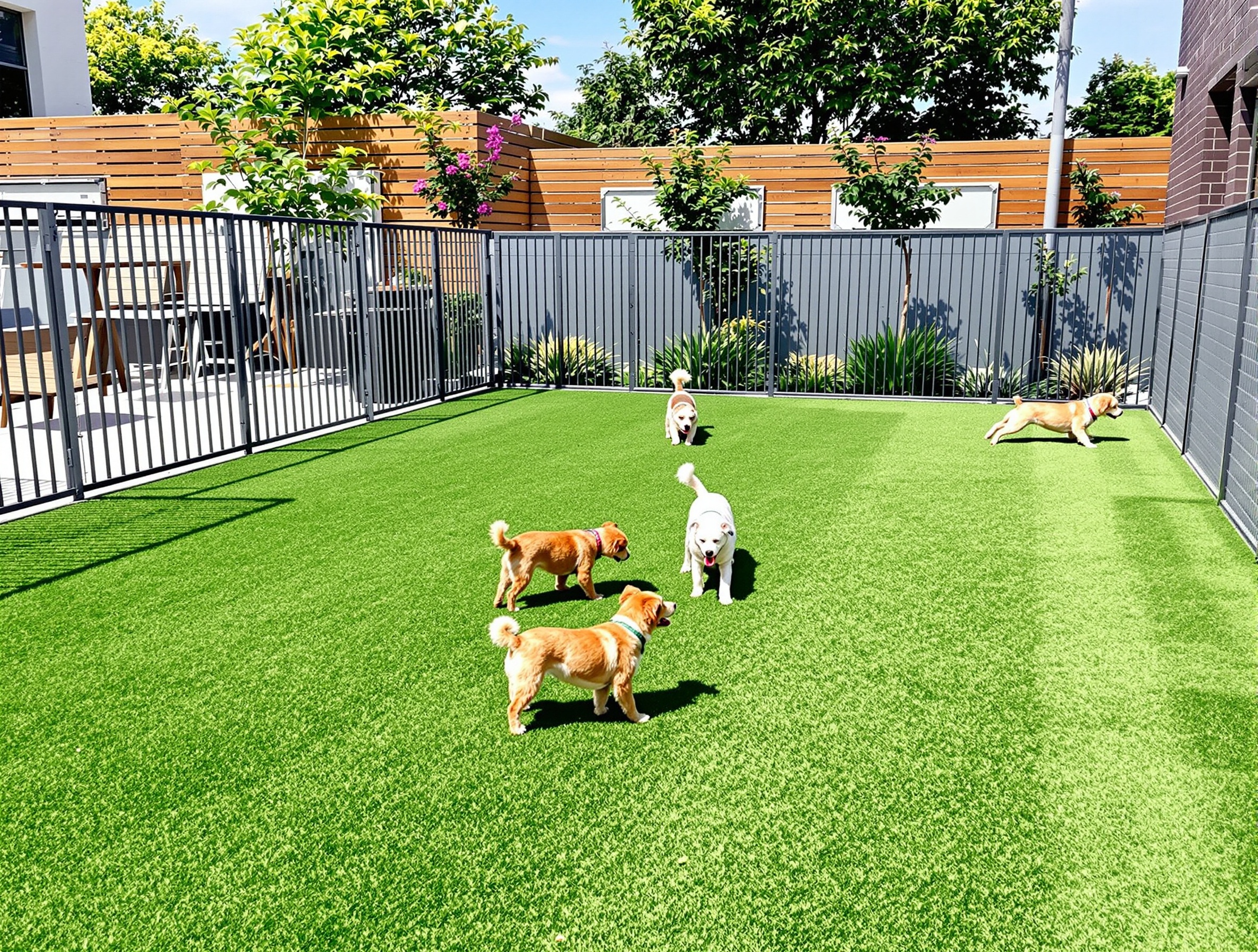 ドッグラン用の人工芝施工