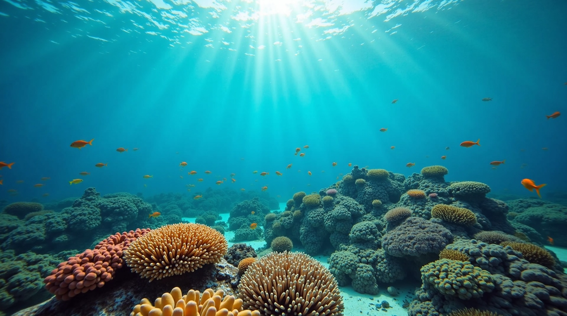 Healthy coral reef ecosystem