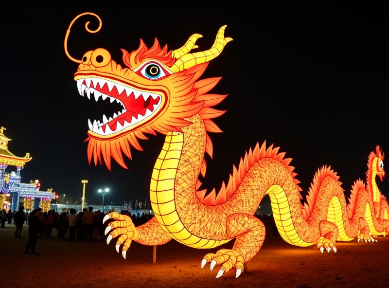 Imperial Dragon Lantern - Full Display