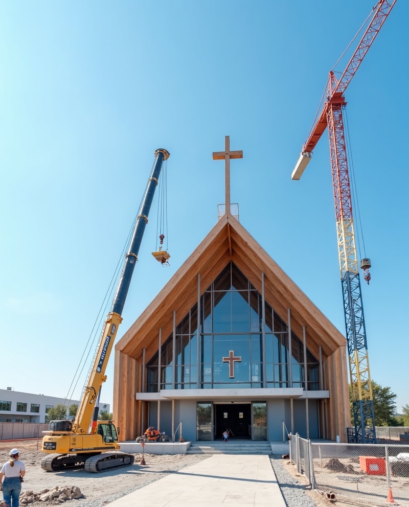 새성전 건축 현장