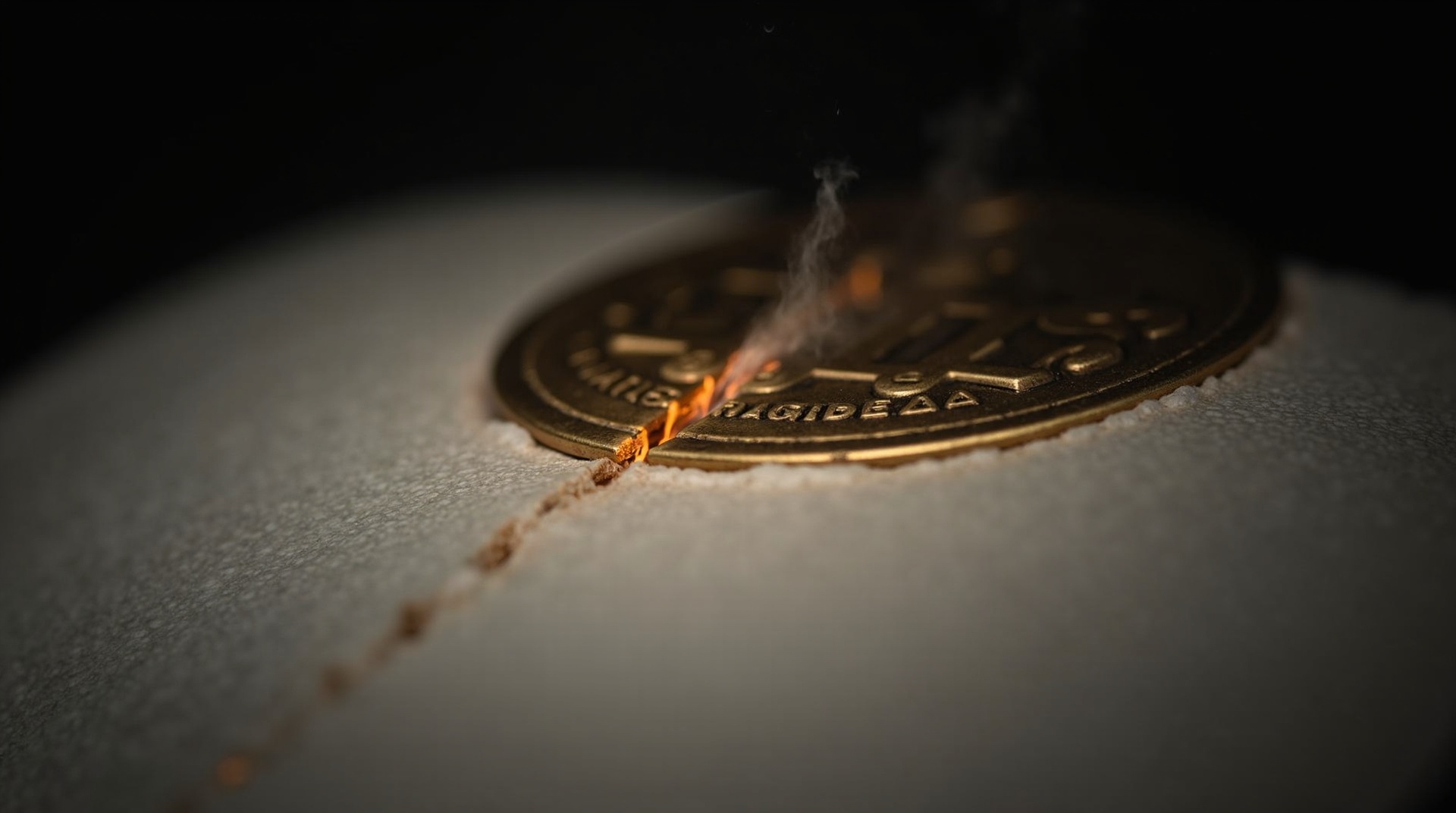 Brass monogram on leather