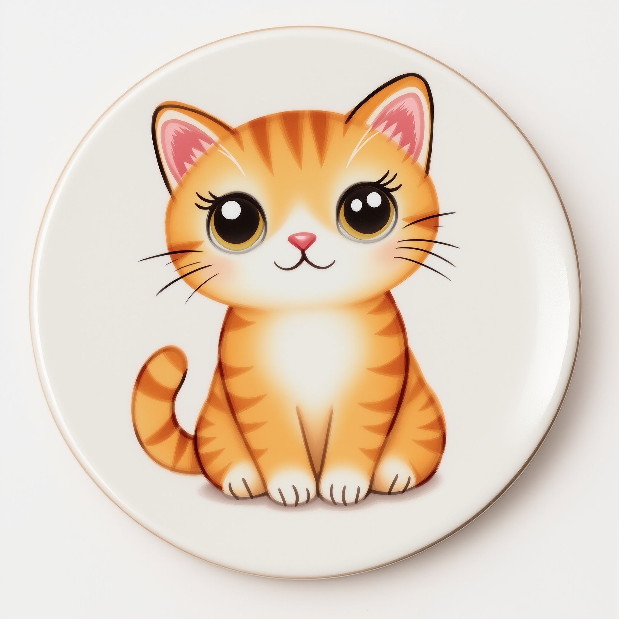 橘貓 Mango Q版杯墊