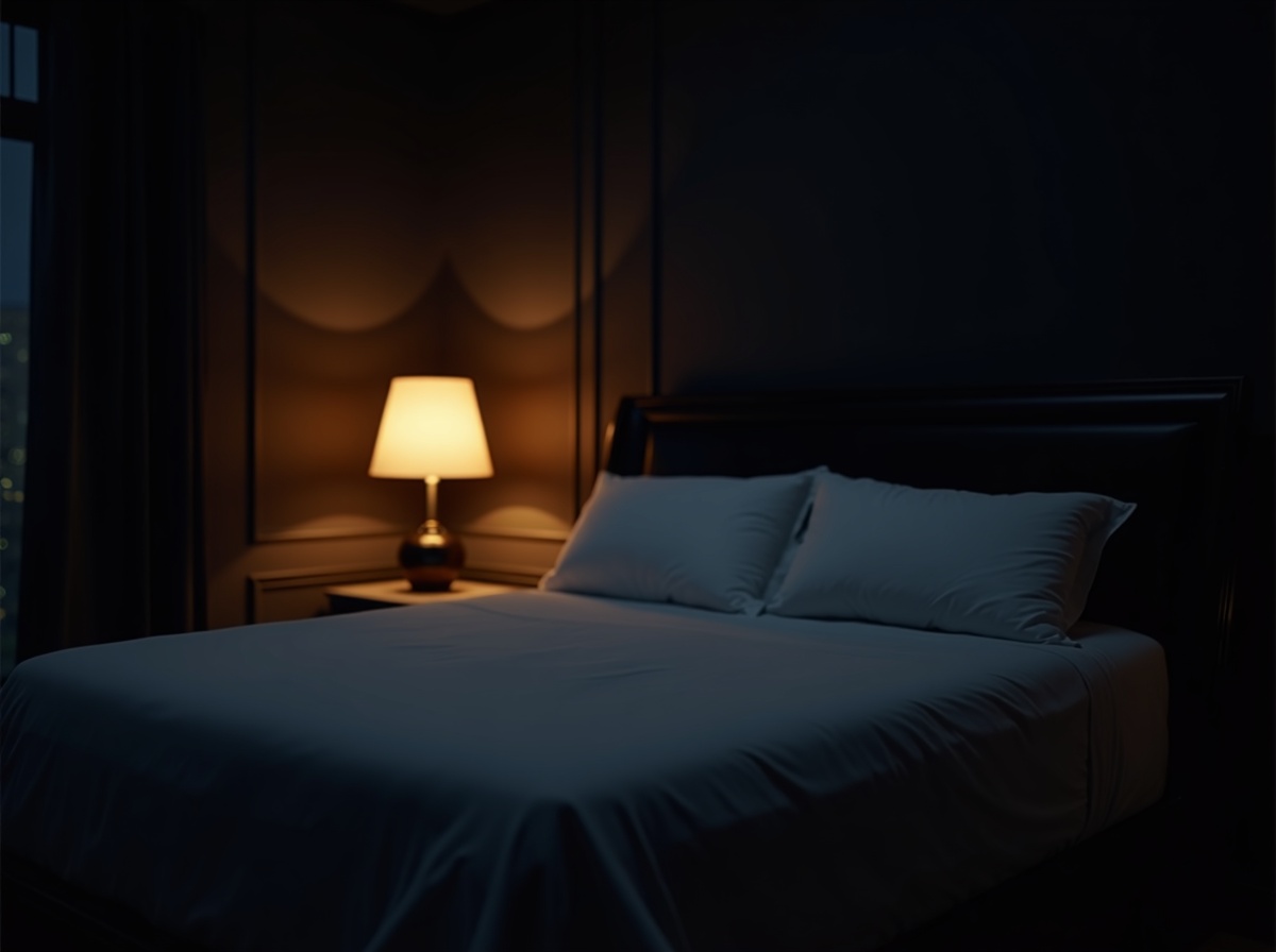 Dormitorio nocturno cálido