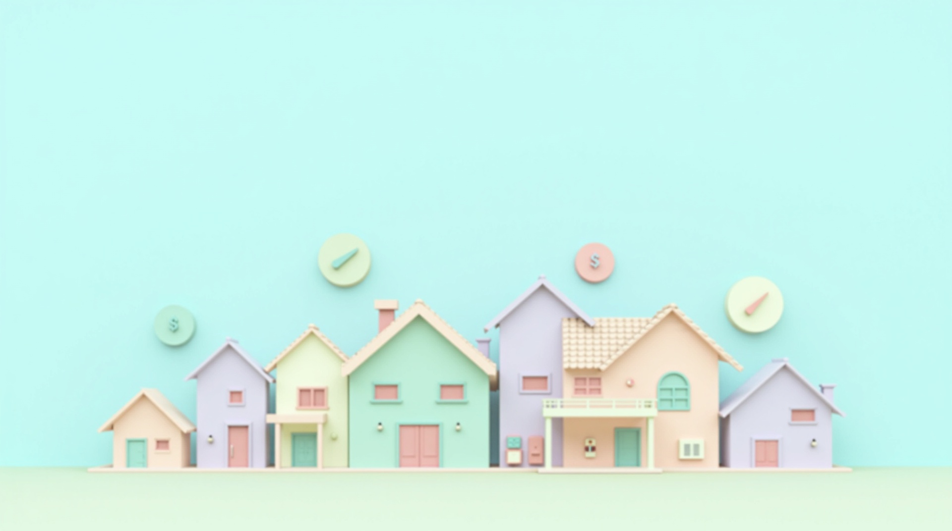 Colorful houses illustration