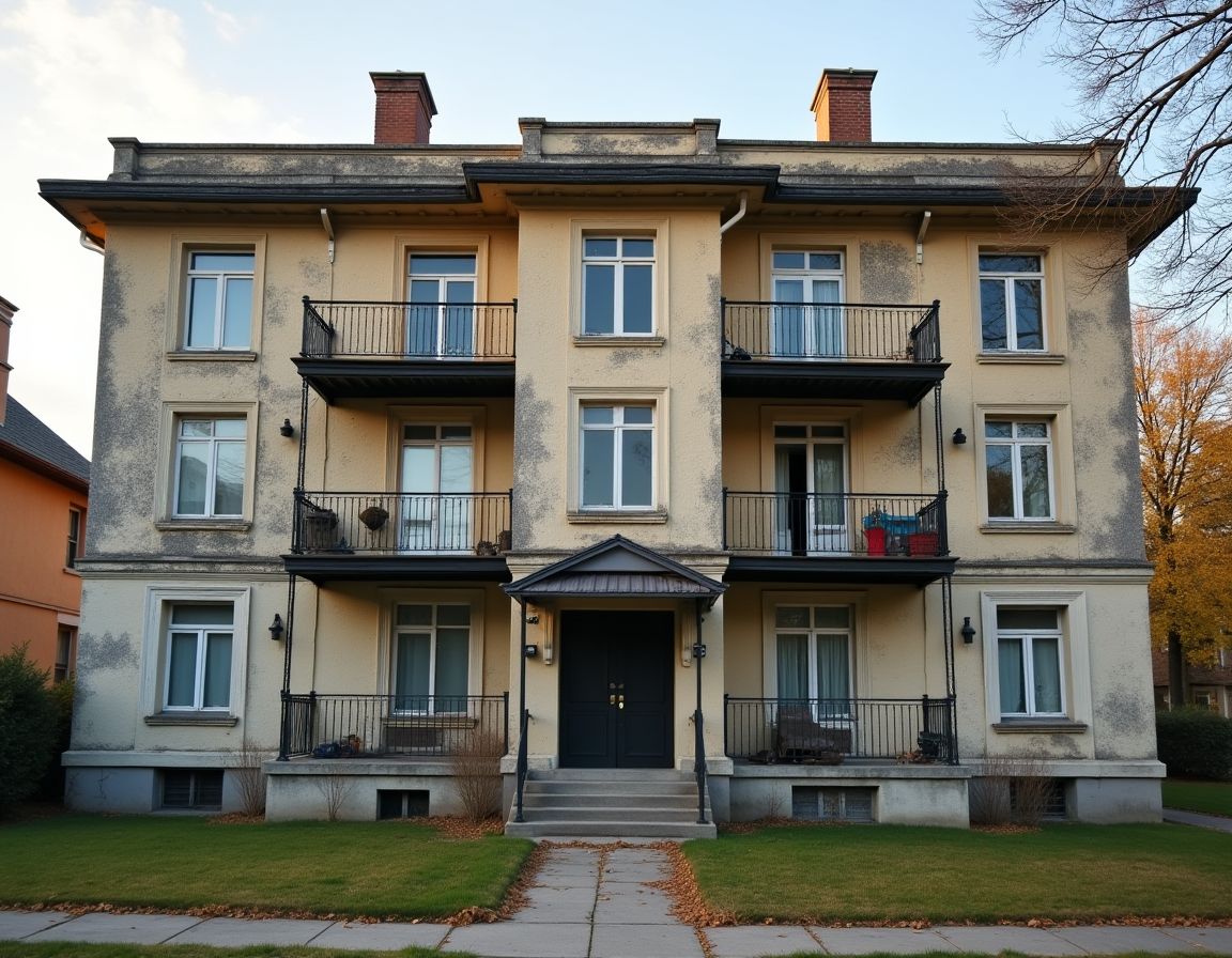 Apartment building in as-is condition