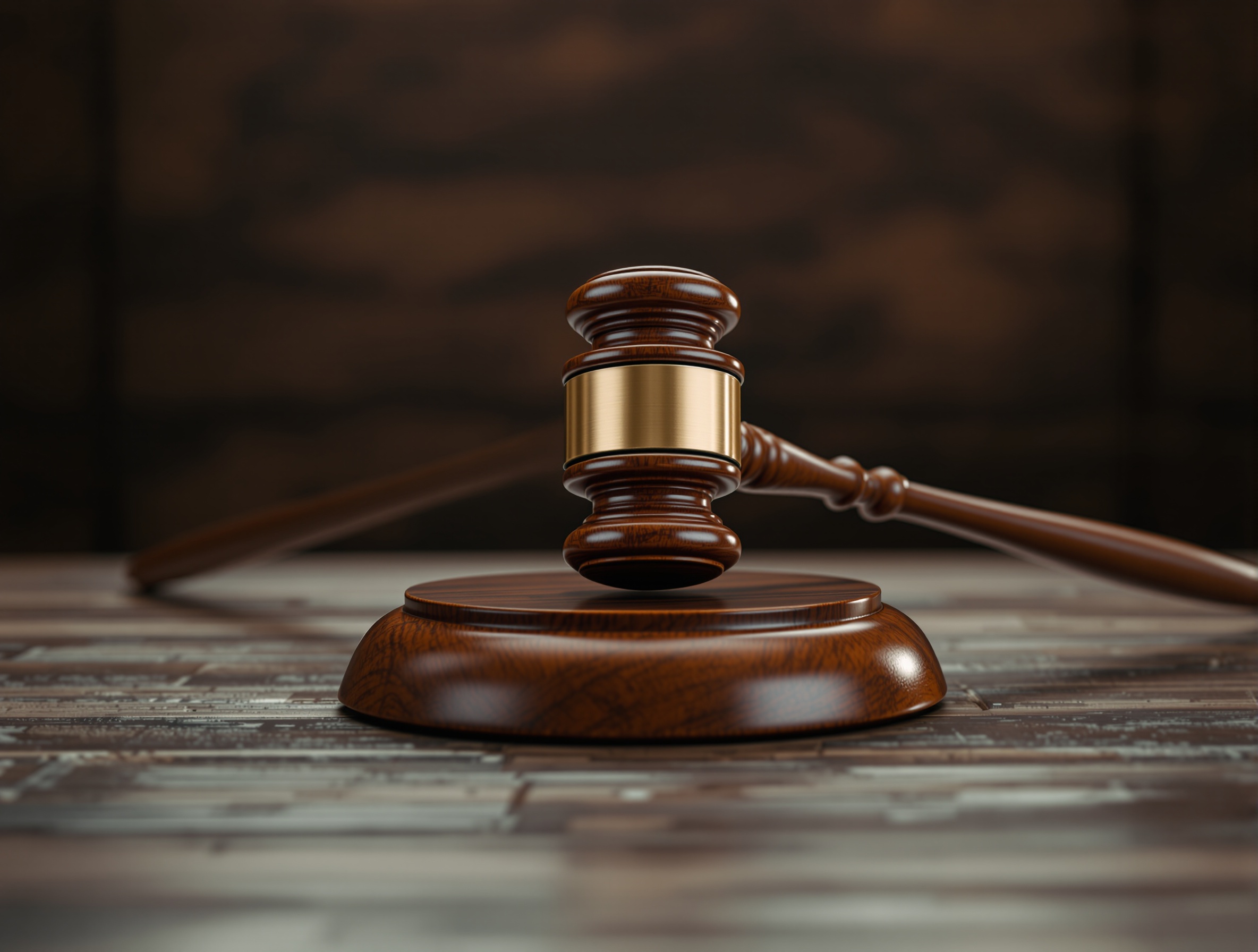 Judge's gavel representing default judgment