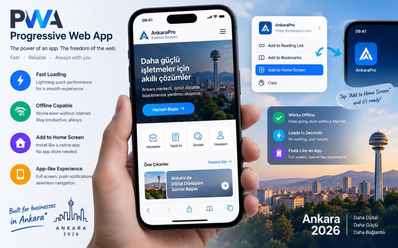 Progressive Web App (PWA): Kurumsal İşletmeler İçin 2026 Rehberi