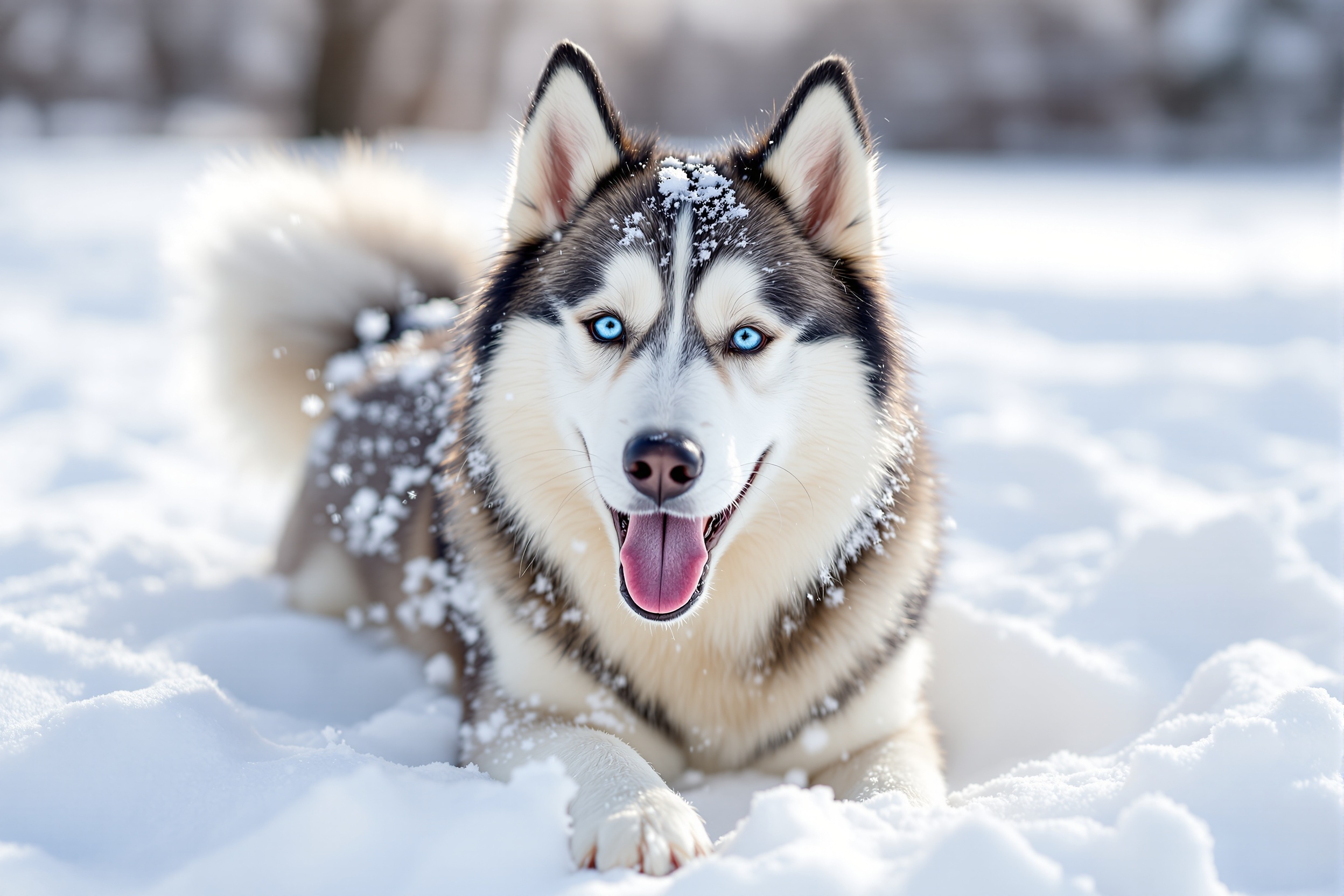 Katie playing in the snow
